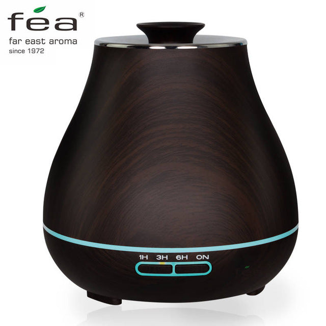 FEA 400ml Essential Oil Diffuser Wood Grain With Chroming Top Ultrason